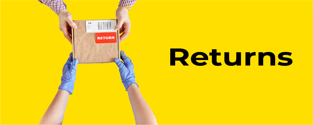 One person passing a package to be shipped to another person